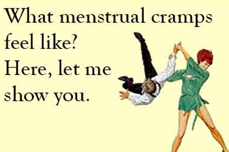 Encouraging quotes to girl with menstrual Cramps.