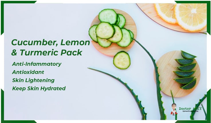 Cucumber , Lemon and Turmeric Pack 