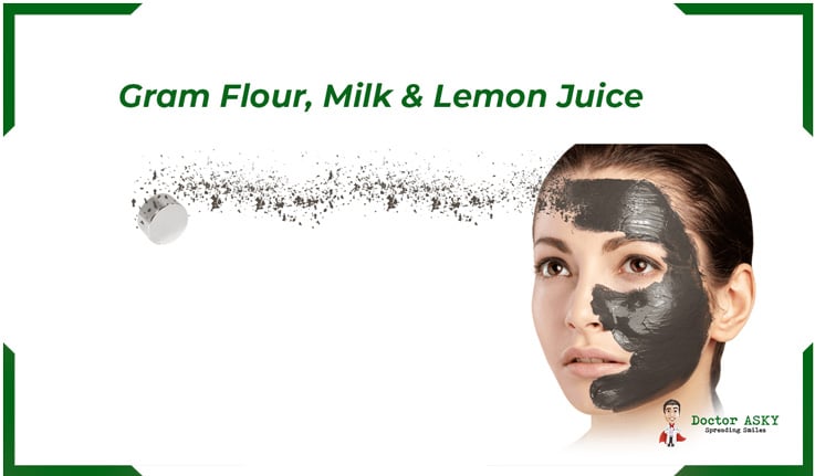 Gram Flour , Milk and Lemon Juice 